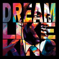 Black History Month Martin Have Dream Luther King Day Design Poster