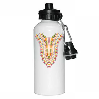 Black History Month Shirts Dashiki Print Kente Traditional Ethnic Pride African Aluminum Water Bottle 