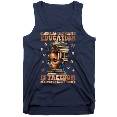 Black History Month Education Is Freedom Teacher Tank Top