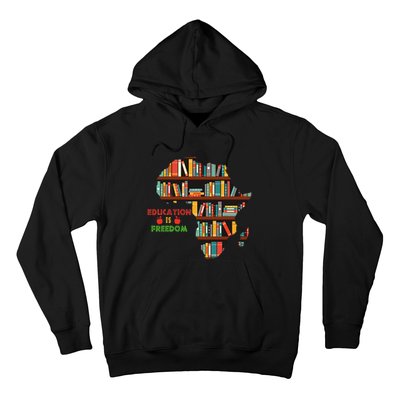 Black History Month Education Is Freedom Book Reader Hoodie