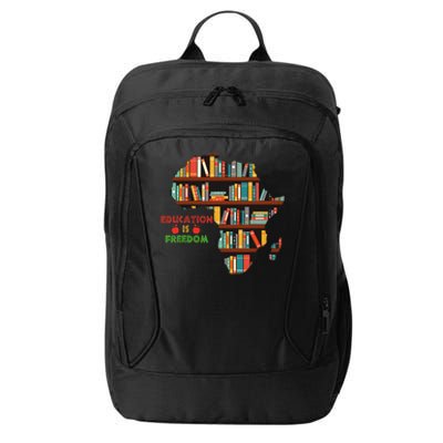 Black History Month Education Is Freedom Book Reader City Backpack