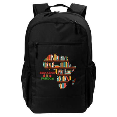 Black History Month Education Is Freedom Book Reader Daily Commute Backpack