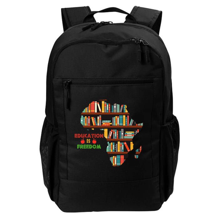 Black History Month Education Is Freedom Book Reader Daily Commute Backpack