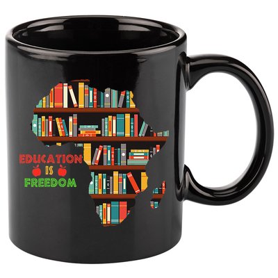 Black History Month Education Is Freedom Book Reader 11oz C Handle Ceramic Mug