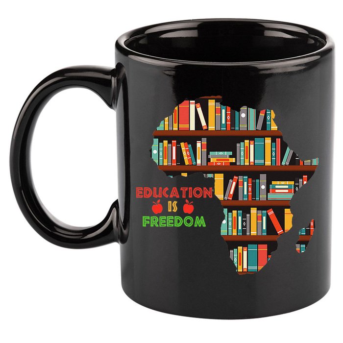 Black History Month Education Is Freedom Book Reader 11oz C Handle Ceramic Mug