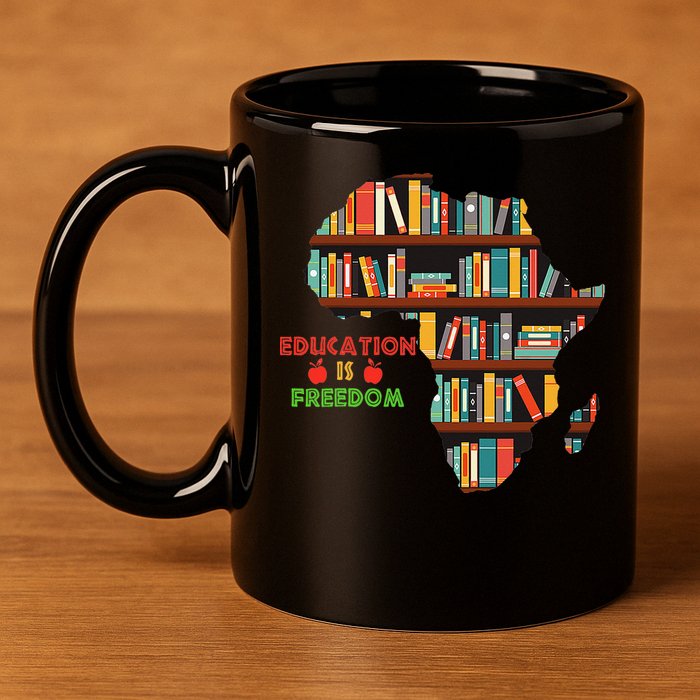 Black History Month Education Is Freedom Book Reader 11oz C Handle Ceramic Mug