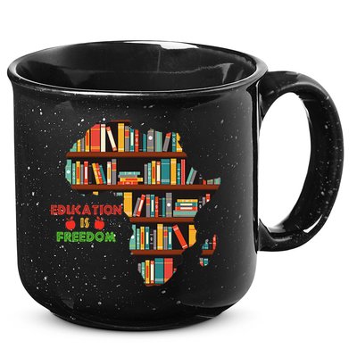 Black History Month Education Is Freedom Book Reader 15oz Campfire Ceramic Mug