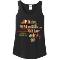 Black History Month Education Is Freedom Book Reader Ladies Essential Tank