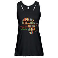 Black History Month Education Is Freedom Book Reader Ladies Essential Flowy Tank