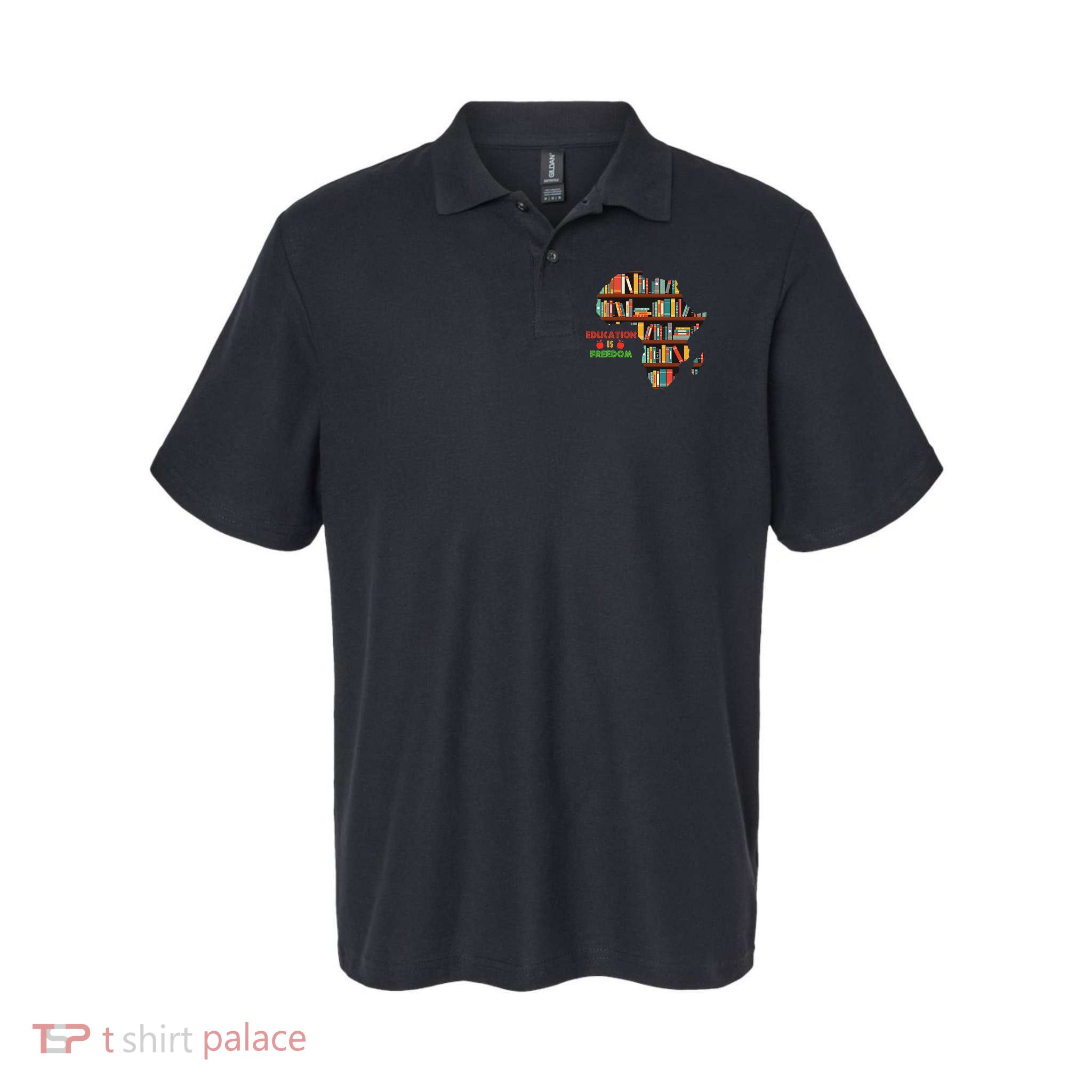 Black History Month Education Is Freedom Book Reader Polo