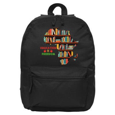 Black History Month Education Is Freedom Book Reader 16 in Basic Backpack