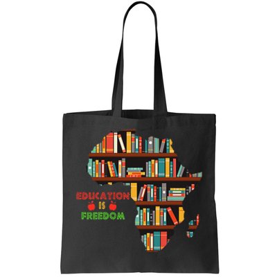 Black History Month Education Is Freedom Book Reader Tote Bag