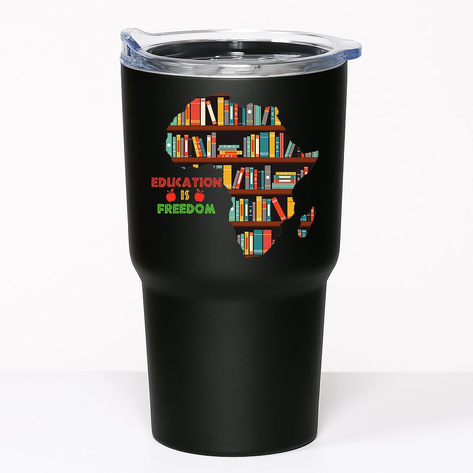 Black History Month Education Is Freedom Book Reader Tumbler