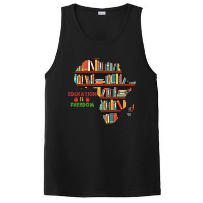 Black History Month Education Is Freedom Book Reader PosiCharge Competitor Tank