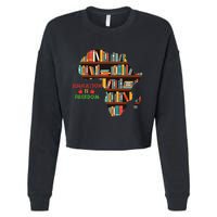 Black History Month Education Is Freedom Book Reader Cropped Pullover Crew