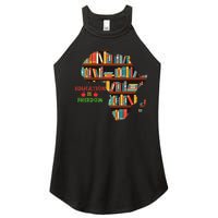 Black History Month Education Is Freedom Book Reader Women's Perfect Tri Rocker Tank