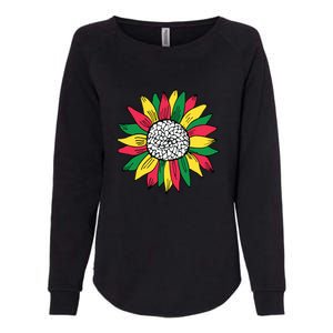 Black History Month Africa Sunflower Juneteenth Womens California Wash Sweatshirt