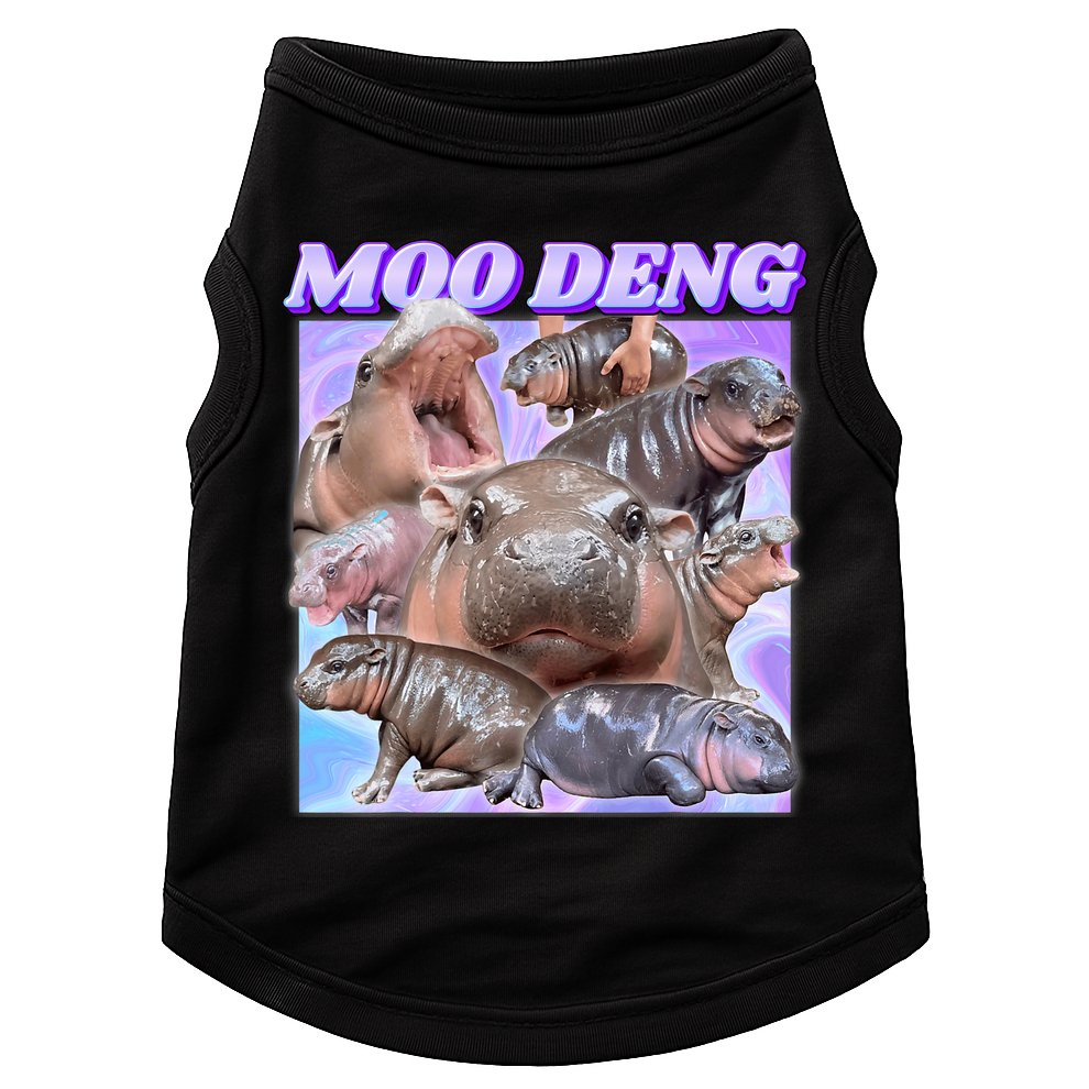 Baby Hippo Moo Deng Doggie Tank