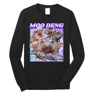 Baby Hippo Moo Deng Long Sleeve Shirt