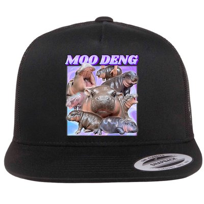 Baby Hippo Moo Deng Flatbill Hat