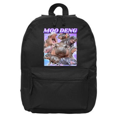 Baby Hippo Moo Deng 16 in Basic Backpack