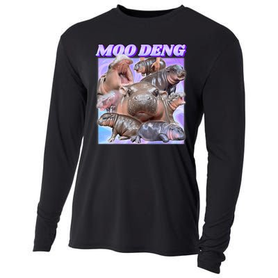 Baby Hippo Moo Deng Cooling Performance Long Sleeve Crew