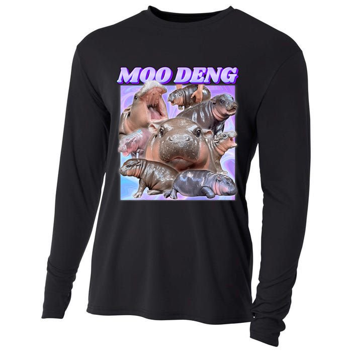 Baby Hippo Moo Deng Cooling Performance Long Sleeve Crew