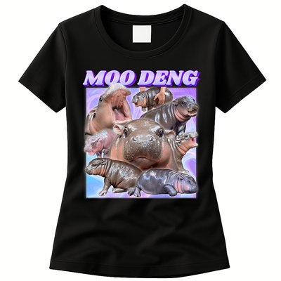 Baby Hippo Moo Deng Womens T-Shirt