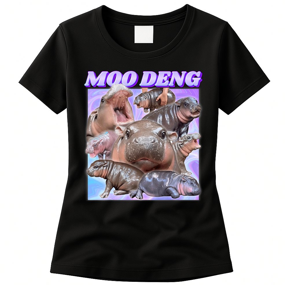 Baby Hippo Moo Deng Womens T-Shirt