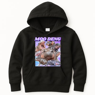 Baby Hippo Moo Deng Kids Hoodie