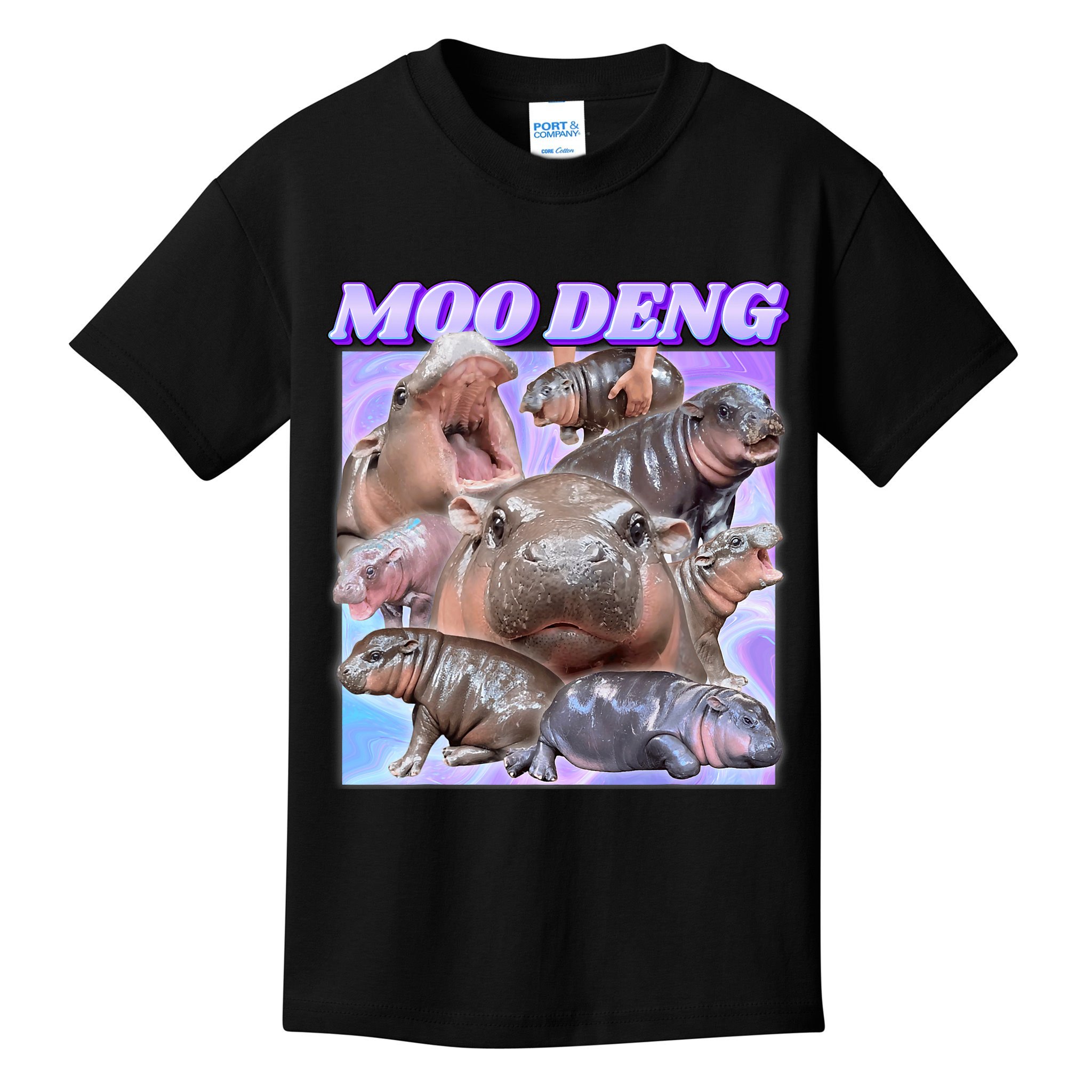 Baby Hippo Moo Deng Kids T-Shirt