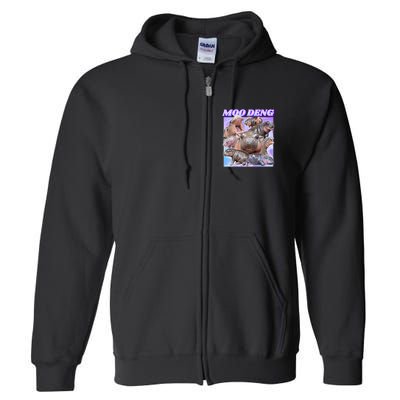 Baby Hippo Moo Deng Full Zip Hoodie