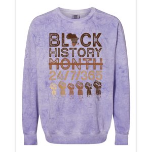 Black History Month Shirts Black History 365 Melanin Pride Colorblast Crewneck Sweatshirt