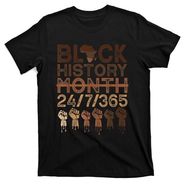 Black History Month Shirts Black History 365 Melanin Pride T-Shirt