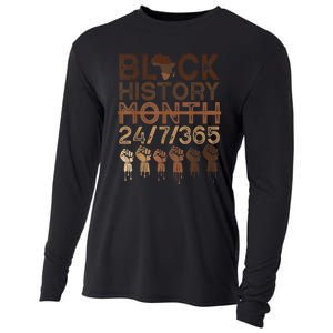 Black History Month Shirts Black History 365 Melanin Pride Cooling Performance Long Sleeve Crew