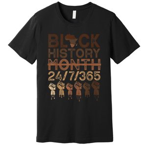 Black History Month Shirts Black History 365 Melanin Pride Premium T-Shirt