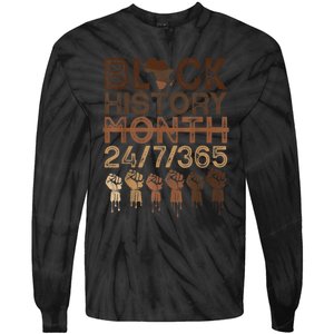 Black History Month Shirts Black History 365 Melanin Pride Tie-Dye Long Sleeve Shirt