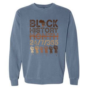 Black History Month Shirts Black History 365 Melanin Pride Garment-Dyed Sweatshirt