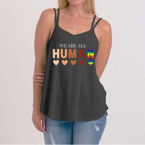 Black History Month We Are All Human Pride Women's Strappy Tank