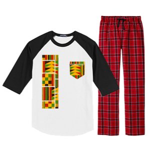 Black History Month Shirts Dashiki Costume Traditional African Kente Print Raglan Sleeve Pajama Set