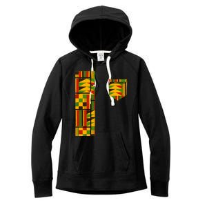 Black History Month Shirts Dashiki Costume Traditional African Kente Print Women's Fleece Hoodie