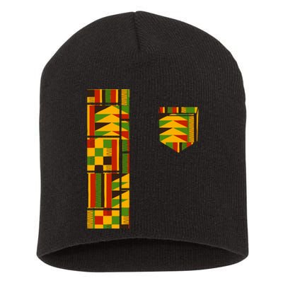 Black History Month Shirts Dashiki Costume Traditional African Kente Print Short Acrylic Beanie