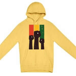 Black History Month Fist Pride Premium Pullover Hoodie