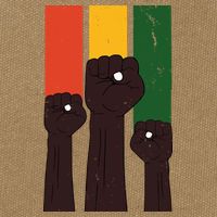 Black History Month Fist Pride Cotton Canvas Backpack