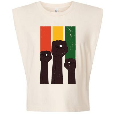 Black History Month Fist Pride Garment-Dyed Women's Muscle Tee