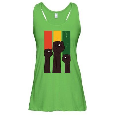 Black History Month Fist Pride Ladies Essential Flowy Tank