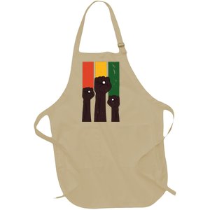 Black History Month Fist Pride Full-Length Apron With Pockets