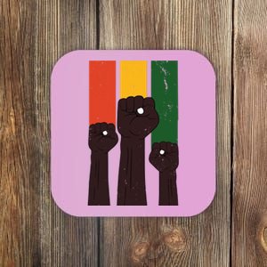 Black History Month Fist Pride Coaster