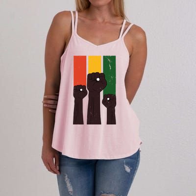 Black History Month Fist Pride Women's Strappy Tank