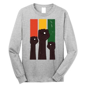 Black History Month Fist Pride Long Sleeve Shirt